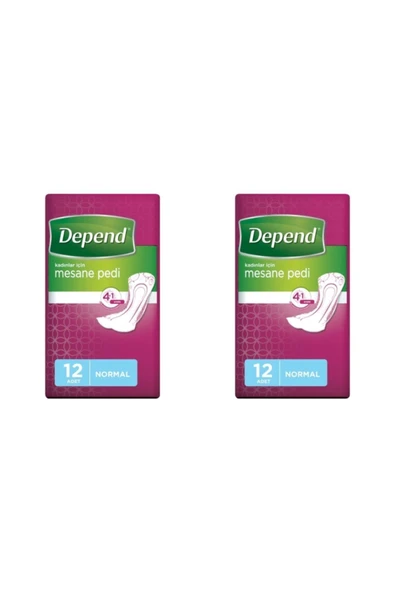 DEPEND MESANE PEDİ KADIN NORMAL 12 Lİ 2 PAKET ürün görseli 1