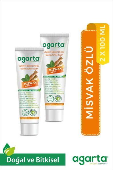 AGARTA BİTKİSEL TAM KORUMA DİŞ MACUNU MİSVAK 100ML ürün görseli 1
