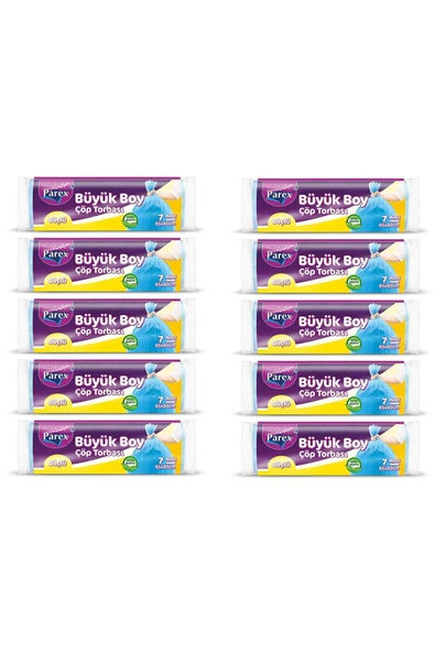 Parex Güçlü Çöp Torbası Büyük Boy 10 Pkt ürün görseli 1