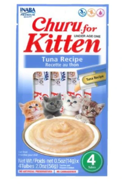 CİAO CHURU YAVRU KEDİ TUNA BALIKLI ÖDÜL MAMA 56GR ürün görseli 1