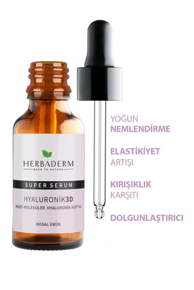 HERBADERM SUPERSERUM HYALÜRONİK 3D 30 ML - Resim 3
