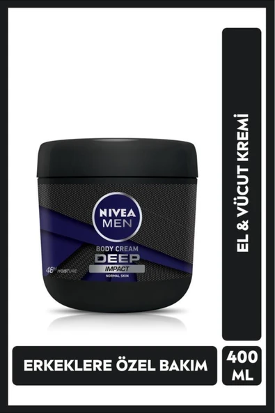 NİVEA MEN ERKEK DEEP EL VE VÜCUT BAKIM KREMİ 400ML ürün görseli 1