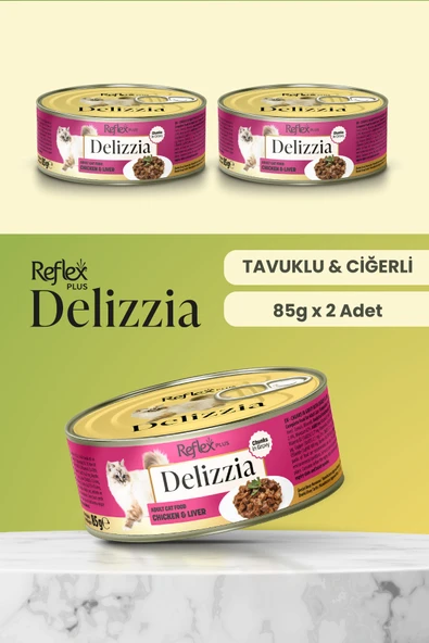 REFLEX PLUS DELİZZİA PARÇA TAVUK.CİĞER MAMA 85 GR ürün görseli 1