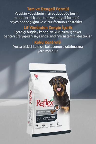 REFLEX KUZU ETLİ PRİNÇLİ 15 KG 1 ADET - Resim 3