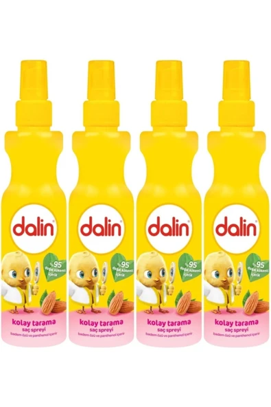 Dalin Kolay Tarama Spreyi Badem Yağlı 4 x 200 ml ürün görseli 1