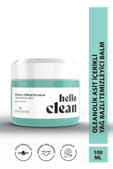 HERBADERM HELLO CLEAN YAĞBAZ.TEM.GÖZENEK KAR.100ML ürün görseli 1