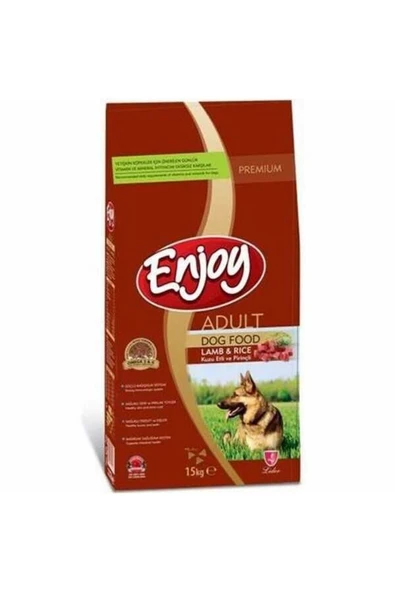 ENJOY KUZU VE PİRİNÇLİ YETİŞ. KÖPEK MAMASI 15 KG 1 ADET ürün görseli 1