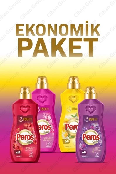 PEROS Peros Konsantre Yumuşatıcı Paket 1440 ml X 3'lü ürün görseli 1