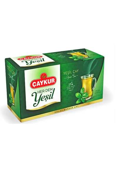 ÇAYKUR YEŞİLÇAY MELİSA 25*40 GRAM PAKET ürün görseli 1