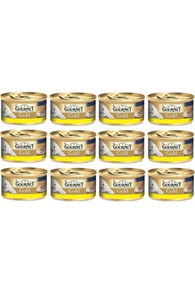 Gourmet Gold Kıyılmış Tavuklu Konserve Yetişkin Kedi Maması 12 x 85 G ürün görseli 1