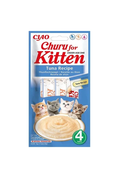 CİAO CHURU YAVRU KEDİ TUNA BALIKLI ÖDÜL MAMA 56GR ürün görseli 1