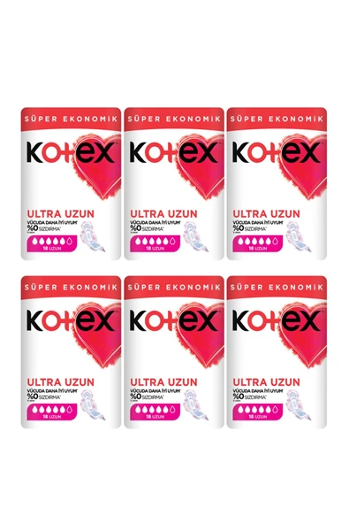 KOTEX ULTRA QUADRO UZUN PED 18 Lİ 6 ADET ürün görseli 1