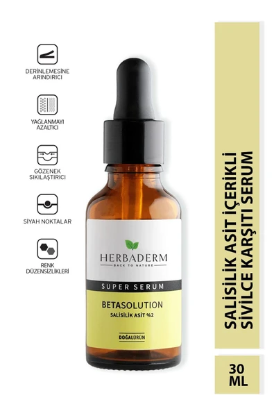 HERBADERM SUPERSERUM SALİSİLİKASİT AKNE&YAĞLI 30ML ürün görseli 1