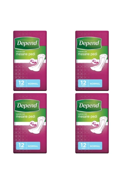 DEPEND MESANE PEDİ KADIN NORMAL 12 Lİ 4 PAKET ürün görseli 1