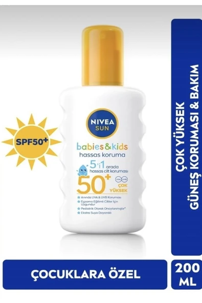 NİVEA ÇOCUKLAR İÇİN GÜNEŞ KORUYUCU SPREY 200 ML 1 ADET ürün görseli 1