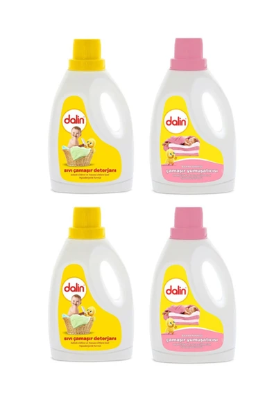 Dalin Sıvı Deterjan 1500 Ml X 2 Adet + Bahar Ninnisi Çamaşır Yumuşatıcısı 1500 Ml X 2 Adet ürün görseli 1
