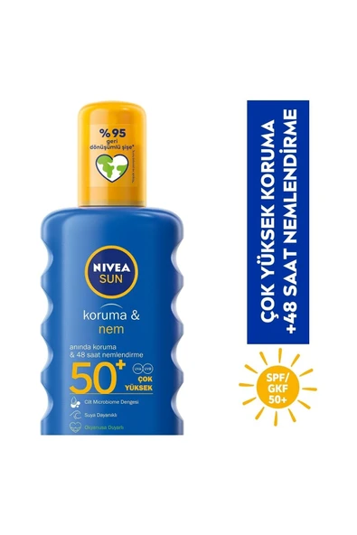 Nivea Sun Koruma ve Nem Spf 50+ Güneş Koruyucu 200 ml 1 ADET ürün görseli 1