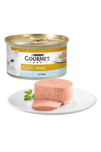 Gourmet Gold Kıyılmış Ton Balıklı Konserve Yetişkin Kedi Maması 85 G ürün görseli 1