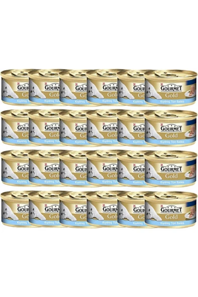 Gourmet Gold Kıyılmış Ton Balıklı Konserve Yetişkin Kedi Maması 24 x 85 G ürün görseli 1