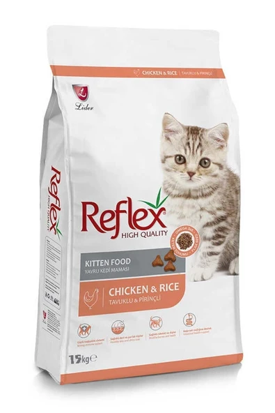 REFLEX YAVRU KEDİ KİTTEN TAVUKLU PİRİNÇLİ 15 KG 1 ADET ürün görseli 1