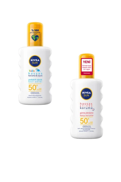 NIVEA Sun Hassas Anında Koruma Spf50+ 1 adet Ve Sun Kids Hassas Spf50 + 1 adet ürün görseli 1