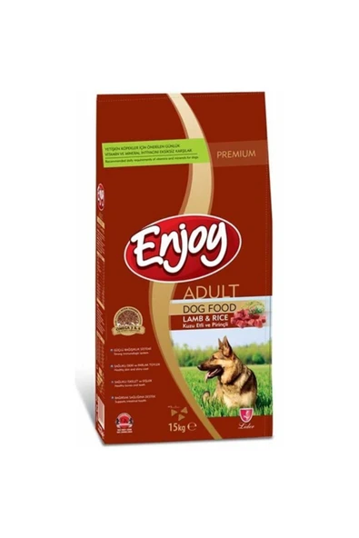 ENJOY KUZU VE PİRİNÇLİ YETİŞ. KÖPEK MAMASI 15 KG 1 ADET ürün görseli 1