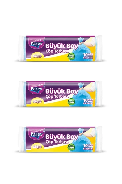 Parex Güçlü Çöp Poşeti Büyük Boy 3 Pkt ürün görseli 1