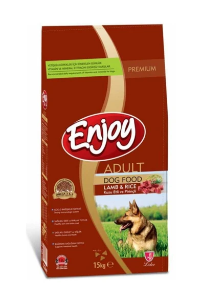 ENJOY KUZU VE PİRİNÇLİ YETİŞ. KÖPEK MAMASI 15 KG 1 ADET ürün görseli 1