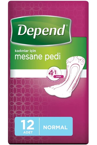 DEPEND MESANE PEDİ KADIN NORMAL 12 Lİ 8 PAKET - Resim 2