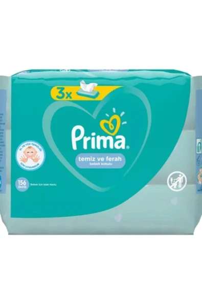 PRİMA ISLAK HAVLU FRESH TEMİZ FERAH 52Lİ 3 ADET ürün görseli 1
