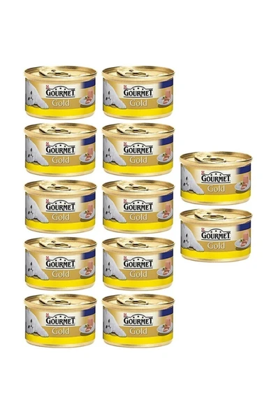 Gourmet Gold Kıyılmış Tavuklu Konserve Yetişkin Kedi Maması 12 x 85 G ürün görseli 1