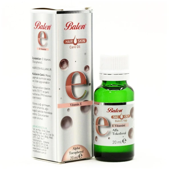 Balen E Vitamini Hair skin care oil 20 ml ürün görseli 1