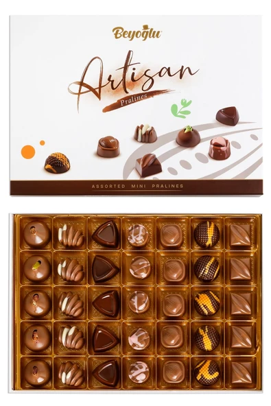 Beyoğlu Artizan Assorted Mini Pralin 350 Gr. Hediyelik Kutu Çikolata ürün görseli 1