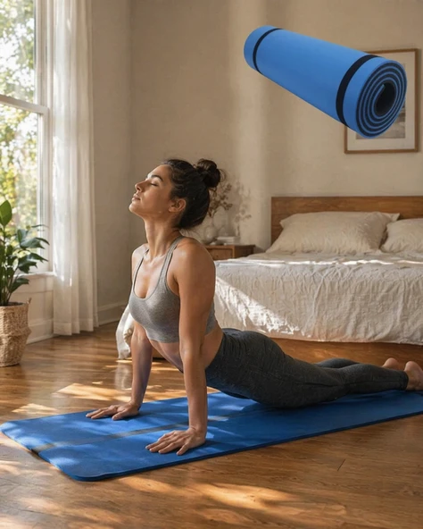 10 mm Fitness ve Pilates Matı Kaydırmaz Taban Konforlu Spor Minderi Hafif Taşınabilir ürün görseli 1
