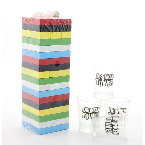 Jenga Shot Bardak Oyunu ürün görseli 1
