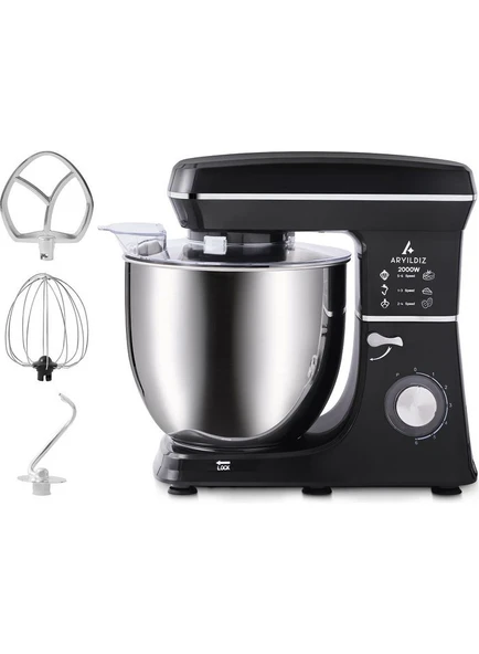 Aryıldız 153AR305805 Homechef Xxl 10 Lt Stand Mixer Siyah ürün görseli 1