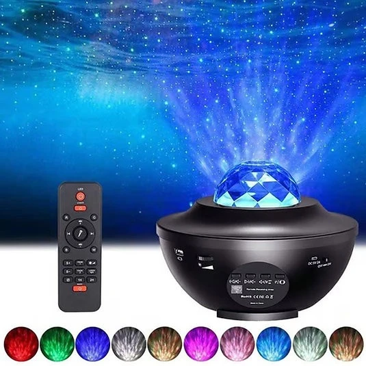 LED Hoparlörlü Lazer Projeksiyon Gece Lambası ürün görseli 1