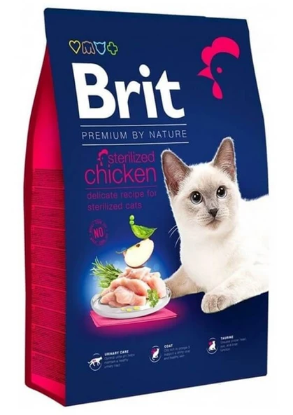 Brit Premium By Nature Sterilised Tavuklu Kısırlaştırılmış Kedi Maması 8 Kg ürün görseli 1