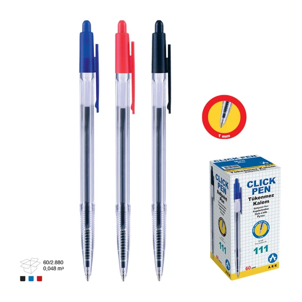Otomatik Tükenmez Kalem  1 mm Uçlu Siyah ürün görseli 1