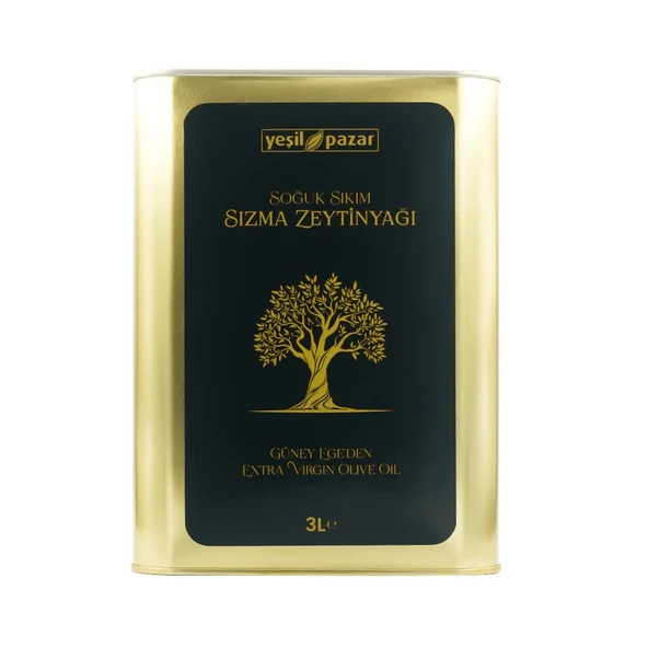 Yeşil Pazar Zeytinyağı Güney Ege Extra Virgin 3 Lt ürün görseli 1
