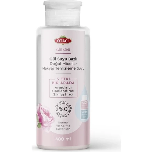 Otacı Gül Kürü Gül Suyu Bazlı Doğal Micellar Makyaj Temizleme Suyu 400 ml ürün görseli 1