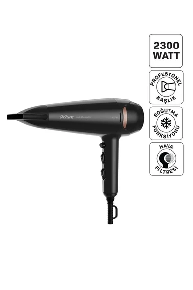 AR5134 Hairstar Neo Saç Kurutma Makinesi 2300 W, Soğuk Hava Fonksiyonu, Siyah ürün görseli 1