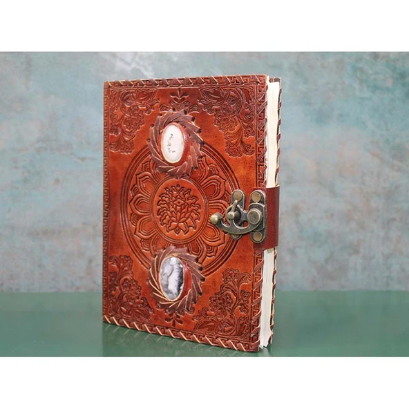 Taşlı Deri Defter ürün görseli 1