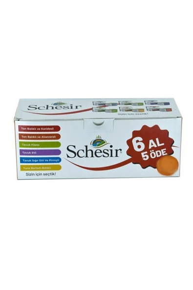 Schesir Special Karışık Lezzet Kedi Konserve Paketi 6x85 Gr ürün görseli 1