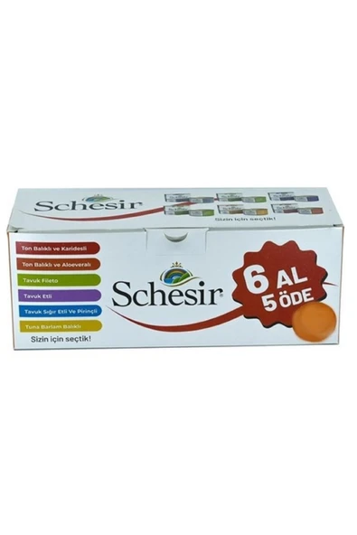 Schesir Multipack Karışık Kedi Yaş Maması 85 Grx6 Adet ürün görseli 1