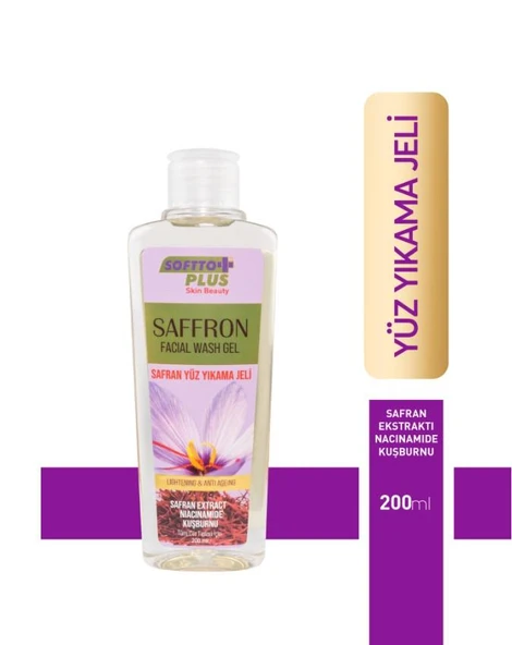 Softto Plus Safran Yüz Yıkama Jeli 200 Ml ürün görseli 1