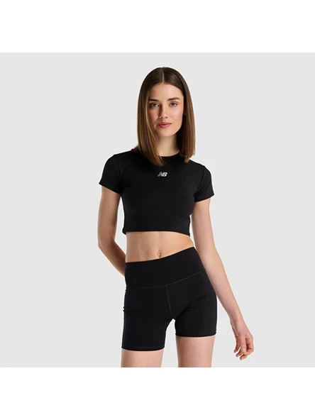 New Balance WNT1534 Kadın Siyah T-Shirt - WNT1534 ürün görseli 1