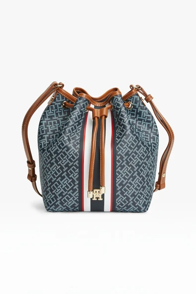 Tommy Hilfiger   TH MONOPLAY BUCKET STRIPE LE Kadın Mavi Çanta - AW0AW18392 ürün görseli 1