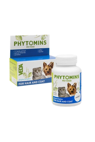 Vedavet Phytomıns For Haır And Coat Kedi Ve Köpeklerde Tüy Dökülmesine Karşı Takviye -skt 04.2027- ürün görseli 1