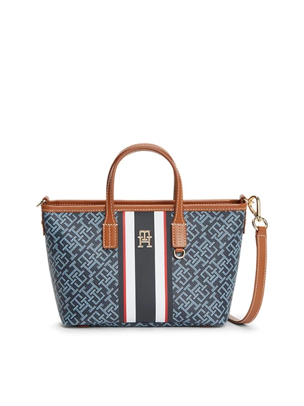 Tommy Hilfiger   TH MONOPLAY MINI TOTE STRIPE LE Kadın Mavi Çanta - AW0AW18389 ürün görseli 1